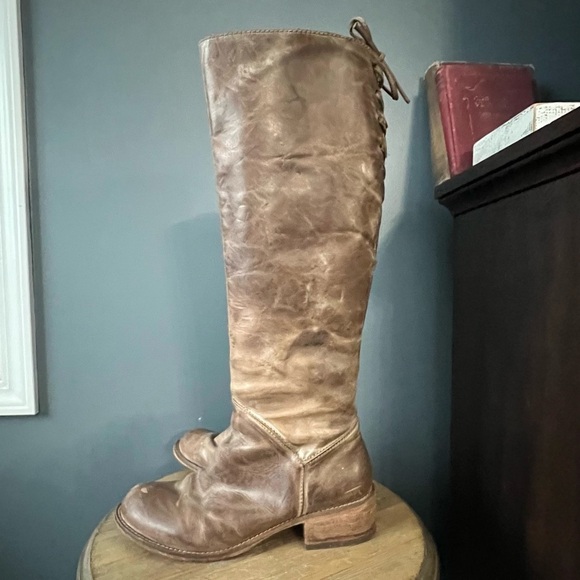 Corral Distressed Leather Riding Boots - Picture 1 of 15